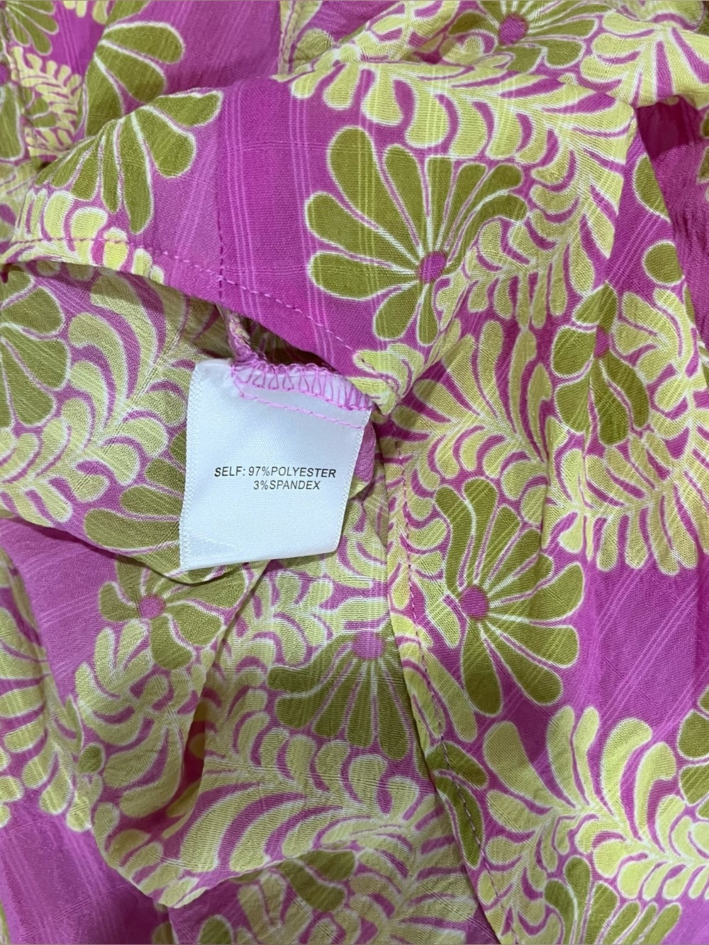 Rose + Olive Relaxed Fit Tie Front Boho Blouse M - Picture 9 of 9